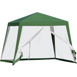 OutSunny Party Tent Canopy with Netting 3x3 m