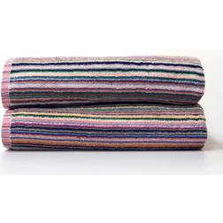 Mistana Recycled Cotton Sheet Towels 2 Piece Bath Towel Red, Pink, Blue, Black, Yellow, Green, Brown