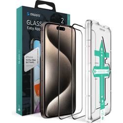 Deppa Pellicola Vetro Temperato per iPhone 15 Pro Max 2 Pz