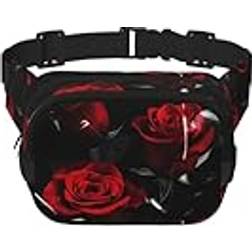 Jejea Waist Bag With Adjustable Strap - Red/Black