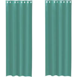 vidaXL Voile Curtains with Grommets 2 Pcs Turquoise