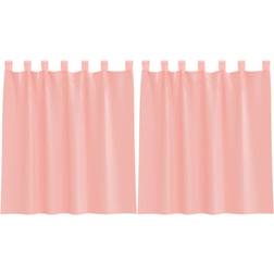 vidaXL Voile Curtains with Rod Pockets 2 pcs Pink