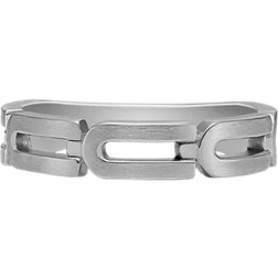 Fossil Heritage D Link Chain Band Ring - Silver