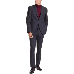 DKNY Men's Modern Fit Nested Suit - Charcoal Plaid