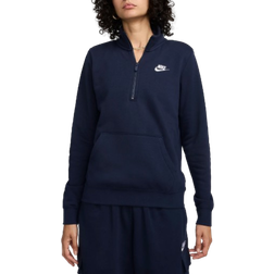 Nike Sportswear Club Fleece Women's 1/2 Zip Sweatshirt - Obsidian/White