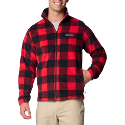 Columbia Men’s Steens Mountain Printed Fleece Jacket - Mountain Red Check Print