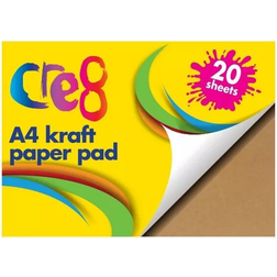 Cre8 Kraft Paper Pad Brown A4 220g 20 sheets