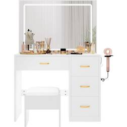 Latitude Run Dajanea White Dressing Table 40x90cm