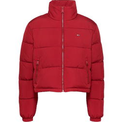 Tommy Hilfiger Cropped Puffer Jacket with Zip - Regatta Red