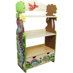 Teamson Fantasy Fields Dinosaur Kingdom Bookshelf with Storage Drawer