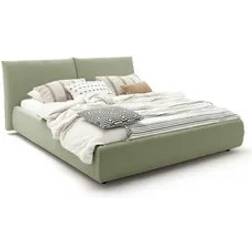 KAWOLA Bett Henry Polsterbett Cord Olivgrün Frame Bed