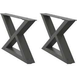 vidaXL 4012690 Anthracite Bordsben 31.3cm 2st