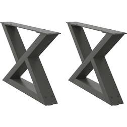 vidaXL 4012690 Anthracite Table Leg 31.3cm 2pcs