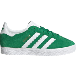 adidas Kid's Gazelle - Green/Cloud White/Gold Metallic