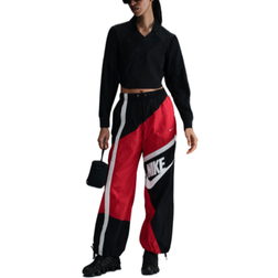 Nike Sportswear Women's Mid-Rise Loose Woven Open-Hem Pants - University Red/Black/Sail