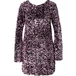 Gina Tricot Loose Sequin Mini Dress - Pink