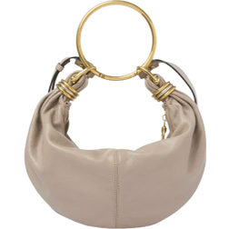 Chloé Small Bracelet Hobo Bag in Grained Leather - Motty Grey