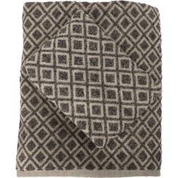Nina Royal Rubin Terry Towel Checkered Badlakan Svart, Brun (70x50cm)