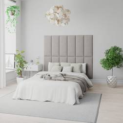 Aspire EasyMount Plush Upholstered Wall Panels Silver Headboard 75cm