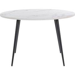 Beliani Odeon Marble Effect White Dining Table 120cm