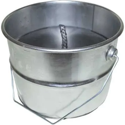 B Company Bucket Black/Silver Stearinlys 2stk