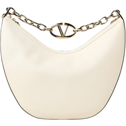 Valentino Vlogo Moon Medium Hobo Bag - White