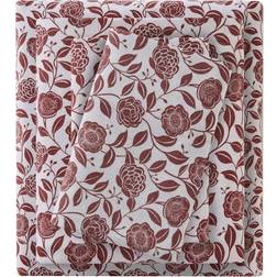 Beautyrest King Oversized Cotton Flannel 4 Piece Set Bed Sheet Red (203.2x198.1cm)