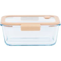 Pebbly Vacuum Seal Glass Storage 1.2L Clear Food Container