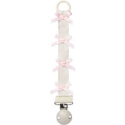 Elodie Details Girls Ivory Pink All About Bows Dummy Clip One Size