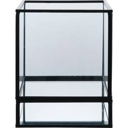 House Nordic Hurricane Ljusstake Metall Glas 12 x 15 cm Värmeljuslykta