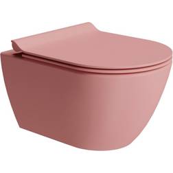Gsi Pura Væghængt Toilet Mat Rosa