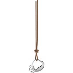 Georg Jensen Heart Nyckelring - Blankpolerat Rostfritt Stål/Läder