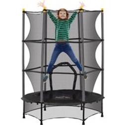 Homcom Kids Trampoline 4.6ft 75" Black