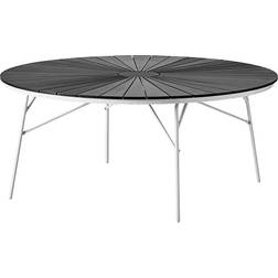 Kerteminde Sort Ø170 cm Hvidt Stel