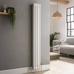 Reggio White Vertical Double Column Radiator 1500 x 200 mm