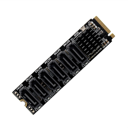 M.2 NVME PCI-E PCIE X4 X8 X16 to 6-Port 3.0 SATA Riser Adapter