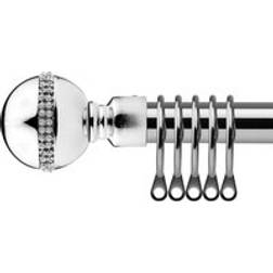 New Edge Blinds Bejeweled Extendable Metal Curtain Pole Set 160-300 cm