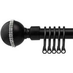 New Edge Blinds Bejeweled Extendable Metal Curtain Pole Set 120 cm 210 cm