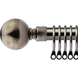 New Edge Blinds 16-19mm Sphere Extendable Metal Curtain Pole Set 160-300 cm