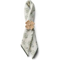 Lexington Floral Printed Servett Eucalyptus Tygservett Vit (50x50cm)