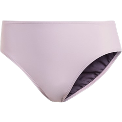 adidas Iconisea High-Waist Bikini Bottoms - Preloved Fig/White