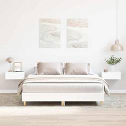 vidaXL Sengestel Uden Madras 140x200 cm Konstrueret Træ Hvid Sengeramme