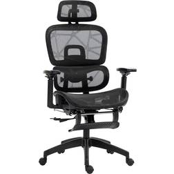 Homcom Ergonomic Swivel Black Office Chair 122cm