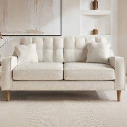 Solace+Co Jude 2 Seater Midcentury Fabric Sofa