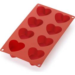 Lekue Lékué Heart Shape Silicone 8 Pcs Red Chocolate Mould