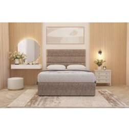 Somnior Chambery Tweed Fabric Hybrid Divan Bed Set Double