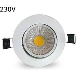 LEDlife Dæmpbar 3W LED Indbygningsspot Ø7-8 cm Ø8,5 cm Hvid Kant 230V Spotlight