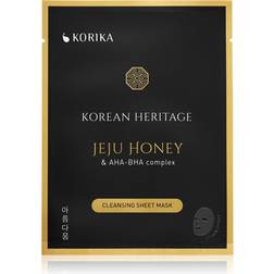 Korika Korean Heritage Jeju Honey & AHA-BHA Complex Cleansing Sheet Mask 25 g