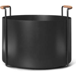 ferm LIVING Port Wood Basket Black