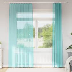 vidaXL Voile Gardiner Med Öglor 140 x 225 cm Set Of 2 140x225cm